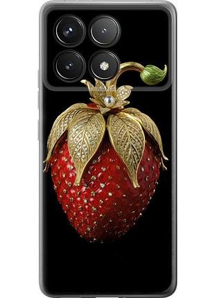 Чехол на xiaomi poco f6 pro клубника v3 из силикона fch_0162670