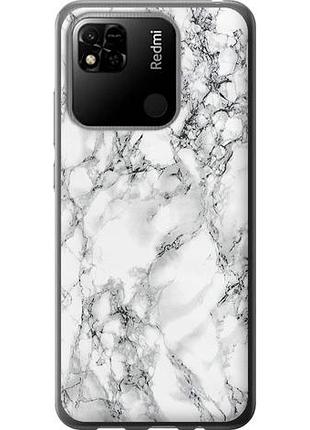 Чехол на xiaomi redmi 9c мрамор белый из силикона fch_0019618