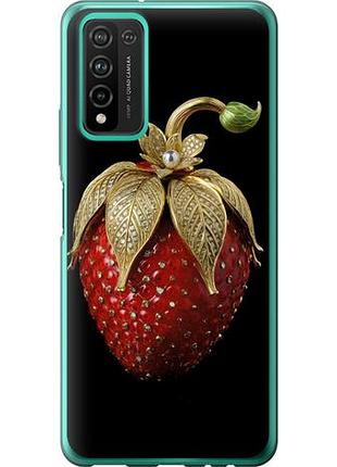 Чехол на huawei honor 10x lite клубника v3 из силикона fch_0172427