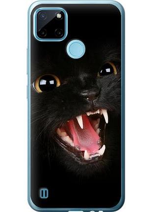 Чехол на realme c21y чёрная кошка из силикона fch_0158972