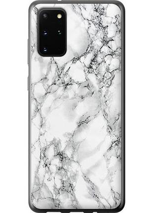 Чехол на samsung galaxy s20 plus мрамор белый из пластика fch_0019658