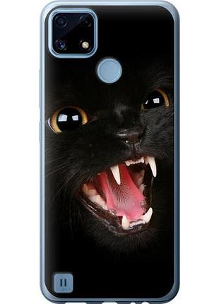 Чехол на realme c21 чёрная кошка из силикона fch_0158906