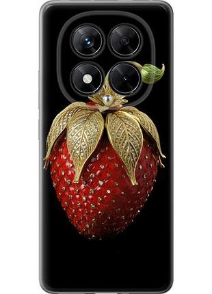 Чехол на xiaomi redmi note 14 pro+ 5g клубника v3 из силикона fch_0162615