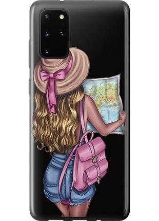 Чехол на samsung galaxy s20 plus девушка с картой из пластика fch_0024518