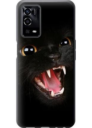 Чехол на oppo a55 чёрная кошка из силикона fch_0158948