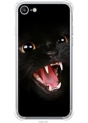 Чехол на iphone 7 чёрная кошка из силикона fch_0158979