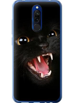 Чехол на xiaomi redmi 8 чёрная кошка из силикона fch_0015012