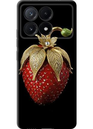 Чехол на xiaomi poco x6 pro клубника v3 из силикона fch_0162658