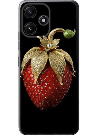 Чехол на xiaomi poco m6 pro 5g клубника v3 из силикона fch_0162656