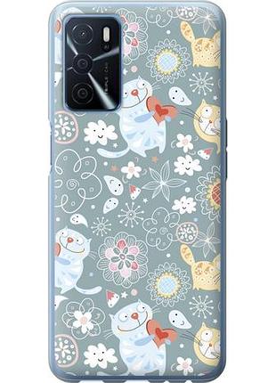 Чехол на oppo a54s котята v3 из силикона fch_0172785