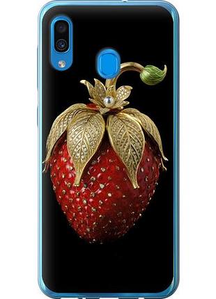 Чехол на samsung galaxy a30 2019 a305f клубника v3 из пластика fch_0008393