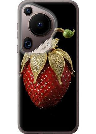 Чехол на huawei pura 70 ultra клубника v3 из силикона fch_0172456