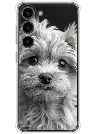 Чехол на samsung galaxy s23 мальтипу на черном фоне из силикона fch_0172676