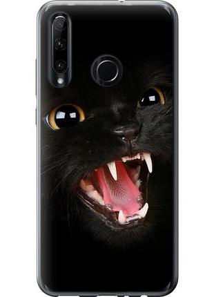 Чехол на huawei honor 10i чёрная кошка из силикона fch_0172693