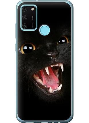 Чехол на huawei honor 9a чёрная кошка из силикона fch_0172694