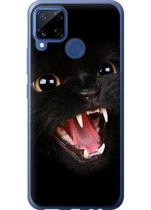 Чехол на realme c15 чёрная кошка из силикона fch_0158931