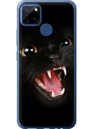 Чехол на realme cxiaomi 12 чёрная кошка из силикона fch_0158970
