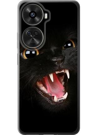 Чехол на huawei nova xiaomi 12 se / nova 11 se чёрная кошка из силикона fch_0172711