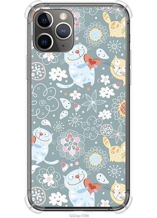 Чехол на iphone 11 pro котята v3 из силикона fch_0172860