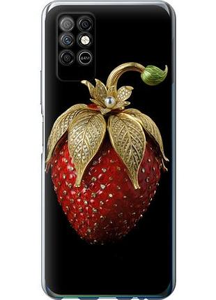 Чехол на infinix note 8 клубника v3 из силикона fch_0162565