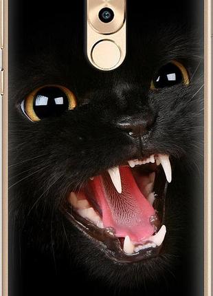 Чехол на huawei mate 9 lite чёрная кошка из силикона fch_0172725
