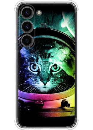 Чехол на samsung galaxy s23 кот-астронавт из силикона fch_0172544