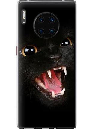 Чехол на huawei mate 30 pro чёрная кошка из силикона fch_0172700