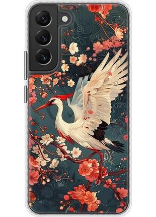 Чехол на samsung galaxy s22 plus сакура и аист bumper fch_0172374