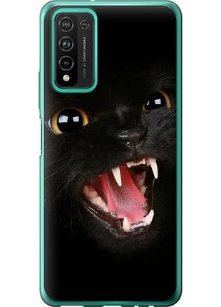 Чехол на huawei honor 10x lite чёрная кошка из силикона fch_0172699