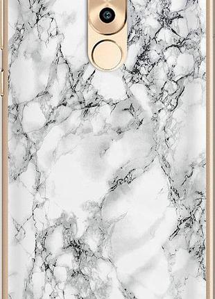 Чехол на huawei mate 9 lite мрамор белый из силикона fch_0172221