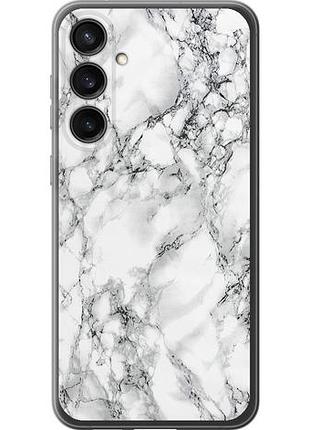 Чехол на samsung galaxy s23 fe мрамор белый из силикона fch_0172201