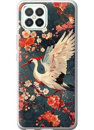 Чехол на huawei nova 8 se сакура и аист из силикона fch_0172368