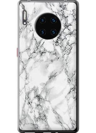 Чехол на huawei mate 30 pro мрамор белый из силикона fch_0172115
