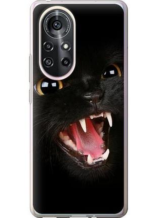 Чехол на huawei nova 8 pro чёрная кошка из силикона fch_0172691