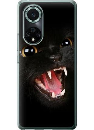 Чехол на huawei nova 9 pro чёрная кошка из силикона fch_0172692