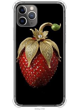 Чехол на iphone 11 pro клубника v3 из силикона fch_0162676