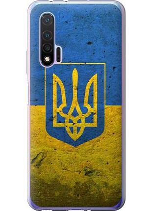 Чехол на huawei nova 6 флаг и герб украины 2 из силикона fch_0172391