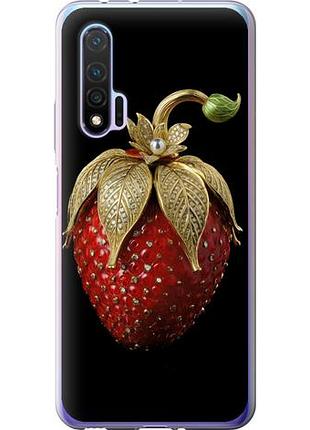 Чехол на huawei nova 6 клубника v3 из силикона fch_0172416