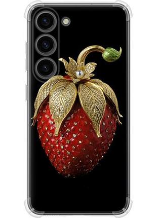 Чехол на samsung galaxy s23 клубника v3 из силикона fch_0172449