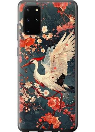 Чехол на samsung galaxy s20 plus сакура и аист из пластика fch_0139884