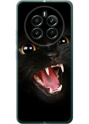 Чехол на realme 12+ чёрная кошка из силикона fch_0158959
