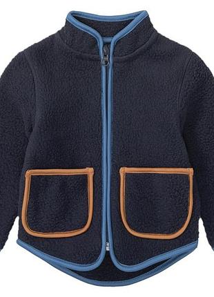 Толстовка флисовая для мальчика lupilu dope dyed 419449 062-68 см (2-6 мес.) темно-синий