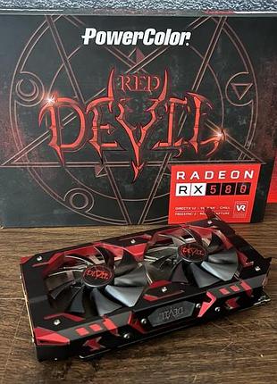 Видеокарта rx 580 8gb power color red devil (axrx580 8gbd5-3dh/oc) б/у