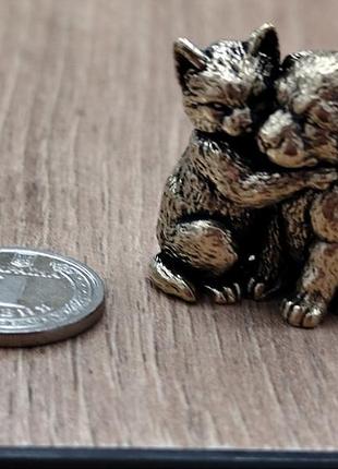 Фігурка статуетка латунь собака та кіт кішка латунна