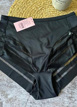 Женские бесшовные трусы, высокая посадка, микрофибра, бежевый 3xl, черный