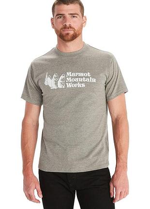 Футболка marmot mmw short-sleeve t-shirt (размер large, цвет charcoal heather)