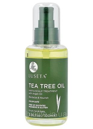 Luseta beauty, олія чайного дерева, засіб для волосся і шкіри голови з аргановою олією, 100 мл.