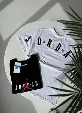 Футболка jordan мужская / женская белая и черная с принтом jumpman/футболка джордан мужская черная m