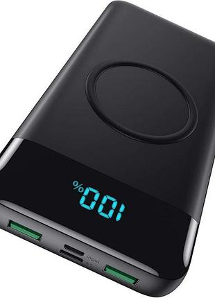 Повербанк с быстрой зарядкой 26800 мач, внешний аккумулятор 25 вт pd3.0 + qc4.0, беспроводное зарядное устройство 15 вт, 4 выхода,