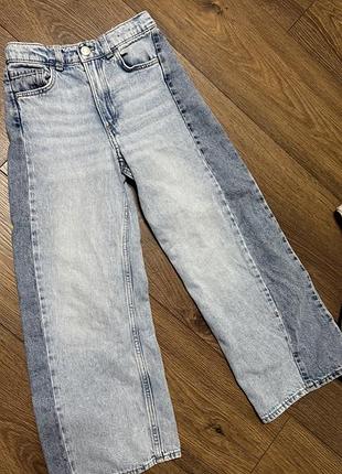Джинси дитячі для дівчинки h&m, голубі кльош , розмір 128